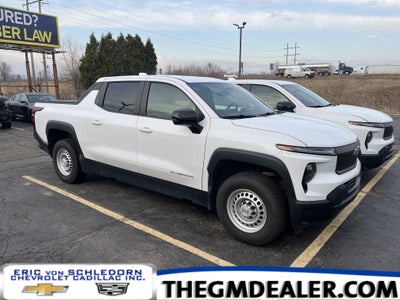2025 Chevrolet Silverado EV Work Truck Standard Range e4WD w/AdptvCrz Spray-OnBedliner Soft-RollUpTonneauCover HD-SrrndVssn