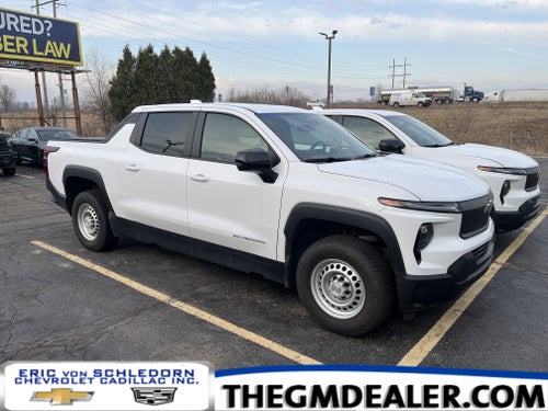 2025 Chevrolet Silverado EV Work Truck Standard Range e4WD w/AdptvCrz Spray-OnBedliner Soft-RollUpTonneauCover HD-SrrndVssn