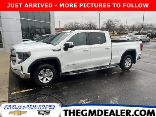 2025 GMC Sierra 1500 SLE Crew Cab 4WD Preferred Safety+Pkgs w/AdptvCrz Spray-OnBedliner ChromeAssistSteps HD-SurroundVsn