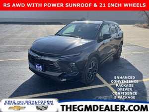 2024 Chevrolet Blazer RS AWD EnhConv DrvrConf2Pkgs w/AdaptiveCruise Sunroof 21s Nav HtdCldMemLthr HD-SrrndVsn