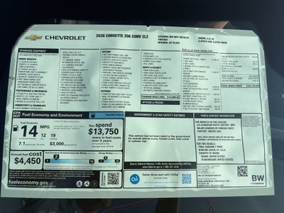 2026 Chevrolet Corvette Z06 2LZ