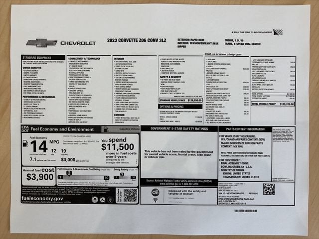2023 Chevrolet Corvette Z06 3LZ