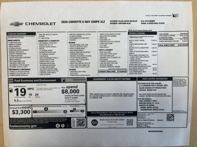 2026 Chevrolet Corvette E-Ray 3LZ
